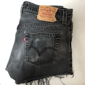 Levi’s black jean cut offs!!